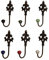 Knober Set di 6 ganci da parete shabby chic per cappotti, borse, asciugamani e altro ancora, ganci vintage per la decorazione in stile rustico, ganci robusti in ghisa