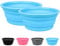 Big Buddy - Pair of Outdoor Foldable Collapsible Silicone Food Bowls for Camping, Picnics, Hiking etc (Blue)