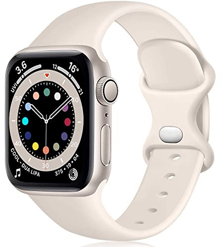 Epova Cinturino in Silicone Compatibile con Apple Watch 40mm 38mm 41mm 42mm, Cinturini di Ricambio per iWatch SE Series 10 9 8 7 6 5 4 3 2 1, Galassia, Grande