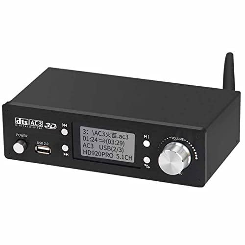 RSGK Decodificador De Audio 5.1, HDMI2.0 De Alta Definición DTS Dolby Atmos, Salida De Modo De 6 Canales, Admite Reproducción De Disco U DTS, AC3, WAV, FLAC, Ape, MP3 Y Otra Reproducción De Audio