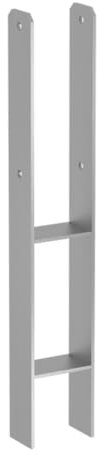 H-Pfostenträger für Beton feuerverzinkt, Gesamthöhe: 600 mm, Materialstärke: 6 mm, lichte Breite: 71-201 mm (71x600x6,0 mm)