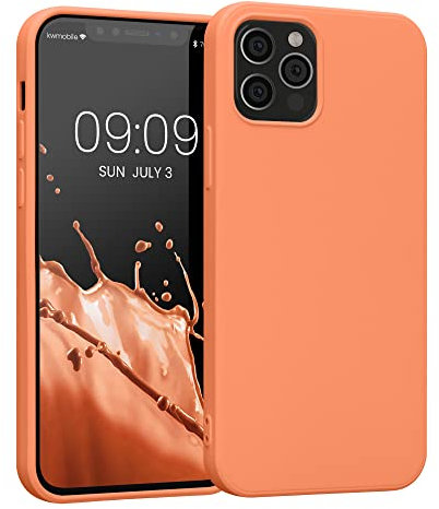 kwmobile Case Compatible with Apple iPhone 12 / iPhone 12 Pro Case - Slim Protective TPU Silicone Phone Cover - Summer Orange