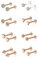 PiercingJak 16G Labret Piercing Rosegold Chirurgenstahl Lippenpiercing Monroe Helix Tragus Ohr Knorpel Stud Ohrringe 8mm Punk Zirkonia Herz Stern Schmuck Unisex, 8 Paar