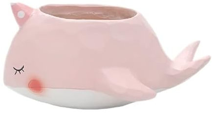 TOMYEUS Blumentopf Pflanztopf Krokodil Walharz Blumentöpfe Elefant Sukkulente Bonsai Pflanzer Blumentöpfe Pflanzgefäße Übertopf (Color : Pink Whale)