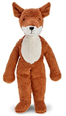 SENGER NATURWELT großer Schlenker-Fuchs, Kupfer I Kuscheltier aus GOTS-zertifizierten Materialien I Naturnahes Design für Spielspaß und Dekoration