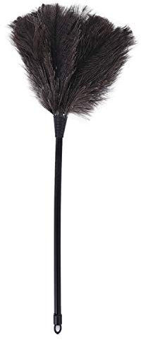 Dasertoe Staubwedel aus Straußenfedern mit langem aus Kunststoff, Reinigungsbürste, Reinigungswerkzeug für Staubwedel