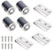Eco-Fused Adjustable Door Ball Catch - Brushed Nickel Ball Bearing Hardware with Spring - Compatible with Most Doors - Closets, Kitchen, French Door, Cabinets (Brushed Nickle)