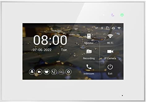 Balter EVO-HD Video Türsprechanlage Zusatzmonitor, Ohne App, Video Türklingel mit Kamera,1 Familienhaus Klingel, Full HD, 2 Draht Bus, Gegensprechanlage mit 175° Weitwinkel-Kamera