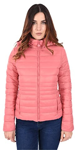 Ciabalù Piumino Donna 100 Grammi Giubbino Imbottito con Cappuccio Slim Fit (XXL, Rosa)