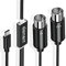 Nicfaky MIDI USB C Type C Cable USB MIDI Converter Luz Indicadora para Computadora de óRgano ElectróNico
