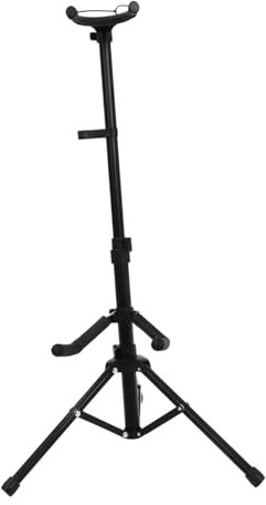 Mikinona Practical Violin Support Stand Sturdy Black Violin Floor Stand Self-locking Bracket for