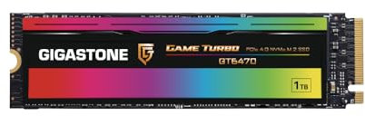 GIGASTONE SSD M.2 1TB NVMe PCIe Gen 4 SSD PS5. fina a 7.000 MB/s Gaming Unitá Stato Solido interno Upgrade PC Laptop Risposta Rapida per Gamer Rendering 3D Editing Video 4K/8K Creatori PCIe 4.0