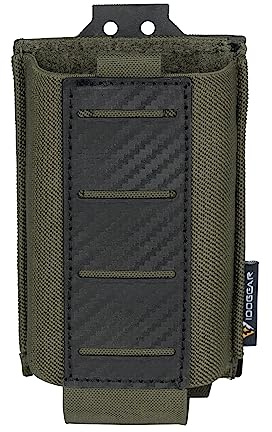 IDOGEAR Mag Pouch 5.56 MOLLE Magazine Pouch Rifle Magazine Carrier with Carbon Fiber Patterned PP Plate Fit for M4 M14 M16 AR15