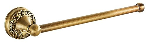 Barre Porte-Serviettes pour Salle de Bain en Laiton Bronze Antique, Support Mural antirouille, Accessoires de Salle de Bain, Porte-Serviettes, Motif sculpté