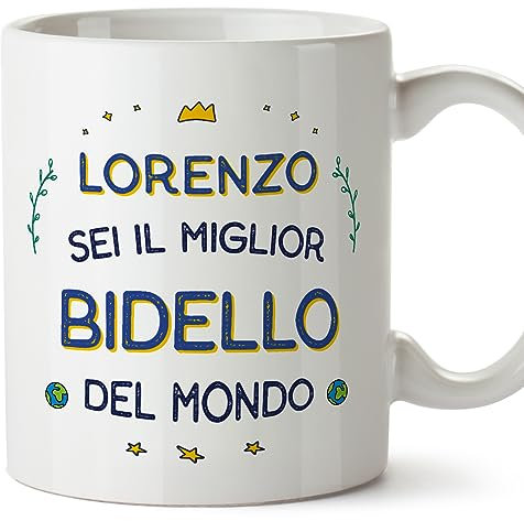 Mugffins Tazza Personalizzata in ceramica per BIDELLO uomo 11 oz / 350 ml - In italiano - Migliore del Mondo - Idea regalo per compleanno, anniversario, natale, laurea