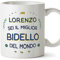 Mugffins Tazza Personalizzata in ceramica per BIDELLO uomo 11 oz / 350 ml - In italiano - Migliore del Mondo - Idea regalo per compleanno, anniversario, natale, laurea