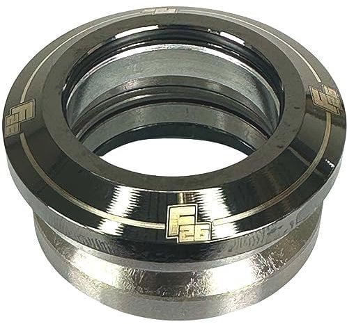 Fantic26 Stunt-Scooter/BMX Full Integrated Headset Steuersatz Kugellager 1 1/8'' I Trick I Tret I Kinder I Roller I Bearing I Topcap I passend für Fast alle Stunt Scooter (Schwarzchrome)