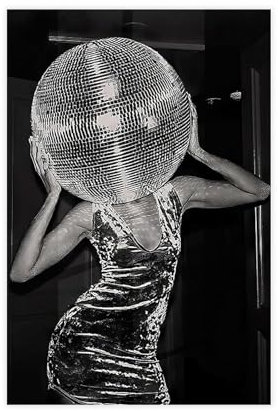 DESHVA Discokugel-Poster für Frauen, Leinwand-Poster, Schlafzimmer, Dekoration, Sport, Landschaft, Büro, Raumdekoration, Geschenk, ungerahmt, 20 x 30 cm