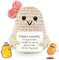 Johiux Mini Pocket Hug Positive Kartoffel,Geschenke für Freund,Lustig Geschenk für Freundin,Motivationsgeschenke,Kleiner Glücksbringer Beste Freundin,Kleine Umarmung Pocket Hug Potato Glücksbringer