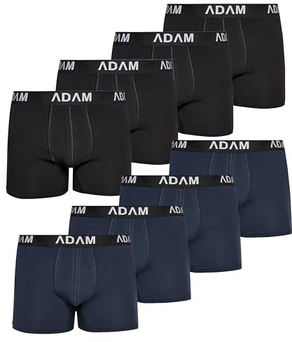 ADAM Boxershorts Herren Unterwäsche 6er / 8er / 10er /12er Pack - Premium Männer Boxer-Shorts Herren Trunks Boxer aus extraweicher Baumwolle