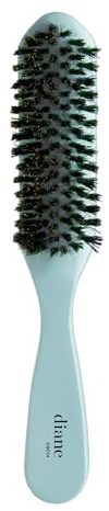 Diane Nylon Reinforced Boar Bristle Curved Smoothing Hair Brush for Frizz & Flyaways, Hairbrush For Hair Edges and Taming Baby Hairs, Glossy Finish on Ponytails, Buns and Updos, Hairbrush for Women