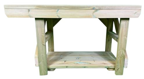 MG Timber Products BBQ Table/Pizza Oven Table. Single Shelf Or Double Shelf **Free Engraving** (4FT-STANDARD, DOUBLE SHELF) DOUBLE SHELF•4FT-STANDARD DOUBLE SHELF•4FT-STANDARD