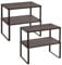 SONGMICS Especiero, Estante para Especias, Organizador para Armarios, para Mostradores, Elevador de Estantes, Apilable, Ampliable, Juego de 4 Estantes Metálicos para Cocina, Marrón KCS06BR