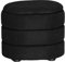 URBNLIVING Soft Velvet Ottoman Storage Pouffe Footstool Dressing Vanity Chair (Black, Oval)