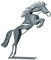 BEIJIALY Art Metal Horse Statue Decor, Metal Horse Sculpture, Einzigartiges 3D-Design Iron Decorative Running Horse Statue für Desktop-Dekoration