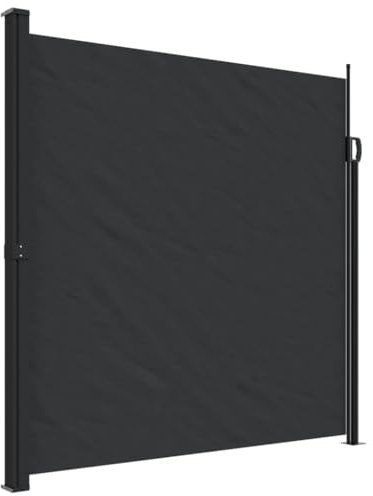 vidaXL Toldo Lateral retráctil Negro 200x600 cm