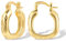 Eckig Ohrringe God Creolen, Damen 14K Vergoldet Ohrringe Hammer Sterling Silber 925 Creolen Eckig Kleine Knorpel Huggie Creolen Dick Klobige Breit Chunky Ohrringe Quadrat Eckig Creolen God Damen