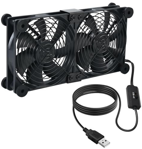 Ventilador De Computadora Doble USB,12V 2 In 1 Ventilador PC USB,Ventilador PC USB 2 In 1,Ventilador Doble Para PC Para PC,Computadora Portátil,Conducción,Hogar,Oficina