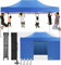 COBIZI Faltpavillon 3x4,5 Wasserdicht Stabil Winterfest mit Seitenwand,Pop Up Pavillon Partyzelt,Sonnenschutz Gartenpavillon,Pavillon Faltbar mit Handtasche(3 mal 4,5m Blau)