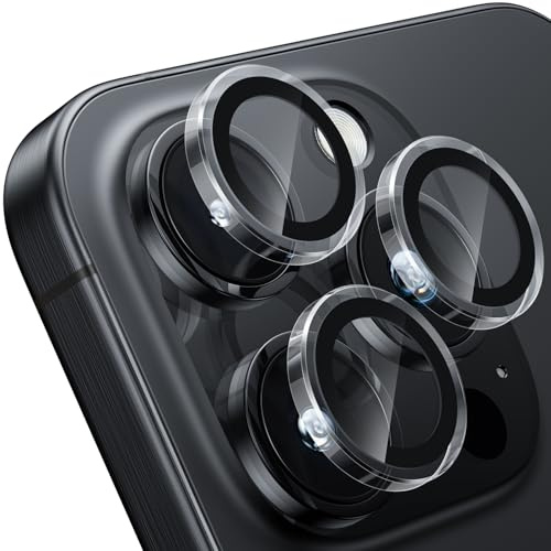 WSKEN für iPhone 16 Pro/iPhone 16 Pro Max Kameraschutz 9H Kratzfest | HD Kamera Metallglas Displayschutz Folie Militär-Sicherheitsglas,Anti-Fingerabdruck,Handyhülle Freundlich,Transparent