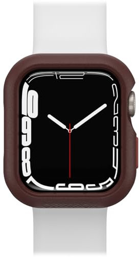 OtterBox Protector de Reloj para Apple Watch Series 9/8/7-41mm, Resistente a Caída y Golpes, Carcasa Protectora Elegante para Apple Watch, Protege la Pantalla y los Bordes, Marrón/Rojo