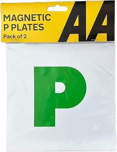 Fully Magnetic P Plates for Recently Qualified Drivers One Pair Universal Easy Fit, Green