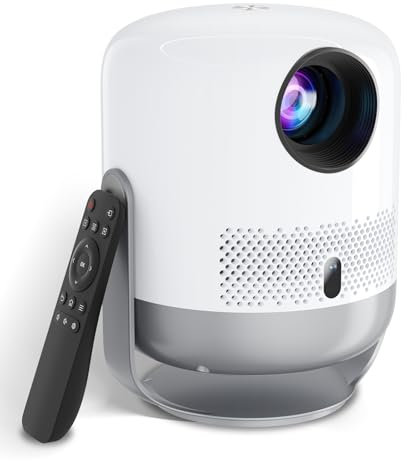 VISULAPEX Videoprojecteur Portable【360°Rotating+Focus Électrique】 Video Projecteur WiFi Bluetooth, Retroprojecteur 1080P Supporte pour Home Cinéma Compatible avec Fire Stick, Smartphone, PS5