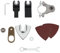 ECSiNG 1 Juego de Amoladora Angular Convertidor Herramienta Oscilante Accesorios de Herramienta Oscilante Multifuncional para Amoladora Angular #100mm Lijado Pulido Y Pulido de Paredes de Madera