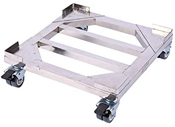 Untergestell für Waschmaschine, Beweglicher Unterbau für Waschmaschine und Trockner mit Rollen und Rollwagen für Kühlschränke, Länge/Breite 42–60 cm, Möbelträger mit Rollen für Pflanzenbehälter wählb