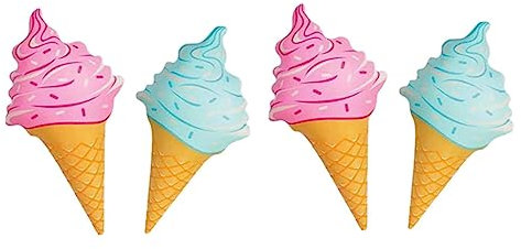 Milisten 4piezas Flotante Inflable Helado Flotante para Piscina Juguetes Acuáticos para Playas Flotadores para Piscina