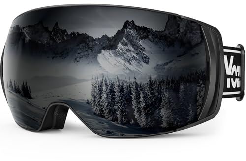YOZISS Gafas de esquí,OTG Gafas de snowboard para usuarios de gafas,Gafas esqui magnetica,Nieve Espejo para Hombre Mujer Juventud,Compatible con Casco,Anti Niebla Protección UV400