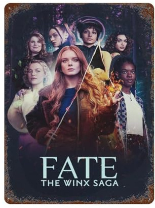 JKOSUERB Poster Fate The Legend of Winx Club TV-Show, Wanddekoration, Kunst, Metallblech-Poster, moderne Bar-Dekorationen, 40 x 30 cm