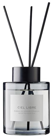 BUTLERS Raumduft Ciel Libre Glas - Pure Poetry - | Duftrichtung Bergamotte & Birne - 150 ml - Aroma Diffusor für Raumbeduftung - Duftstäbchen für Bad & Flur
