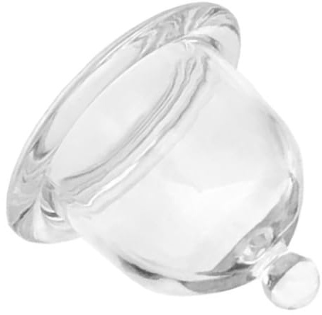 Healeved Glas Kuchenschale Mit Kuppel Transparent 9.50X9.50X9.30 cm | Klare Abdeckung mit Griff, für Pralinen, Gebäck, Obst und Tischdekoration, Für Party Und Feier,9,5 × 9,5 × 9,0 cm