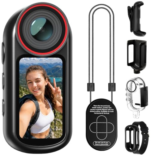 4K Mini Body Cam mit 1,5-Zoll-Display, POV Wearable Action Cam mit EIS & WiFi, Magnetische Daumenkamera, Tragbare Helm-/Brust-/Haustierkamera für Vlogging, Wandern, Radfahren, Skifahren, Motorrad