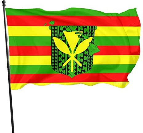 pelouse drapeaux Kanaka Hawaïen autochtone extérieur drapeaux | Bannière résistant Drapeau De Jardin pour Patio Maison fête d'anniversaire