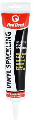 Red Devil 615 Vinyl Spackling Squeeze Tube, 5.5 oz., White