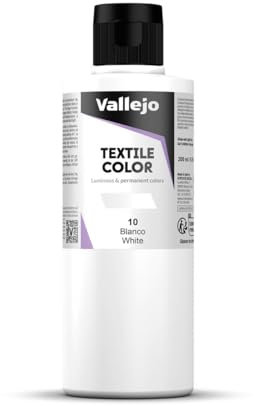 Vallejo - Pintura para textil vallejo 60ml, color blanco nº 10