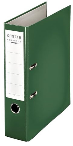 Centra Standard-Ordner (grauappe RC, mit PP-Folie kaschiert, A4, 8 cm Rückenbreite, Chromos) grün, 20 Stück