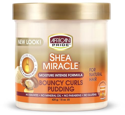 African Pride Shea Butter Miracle Bouncy Curls Pudding 15 Ounce Jar (443ml) (3er-Pack)